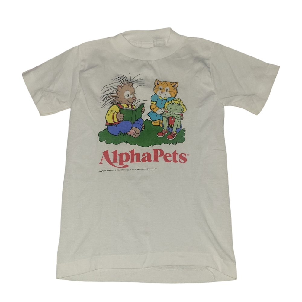 Vintage Kids small Alpha Pets single  stitch tshirt